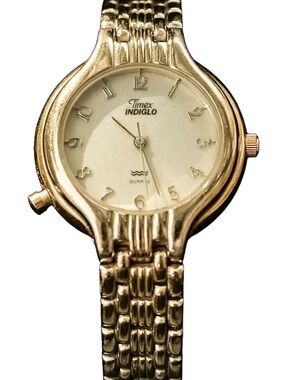 Timex Gold Tone Women's Indiglo Bracelet Watch
